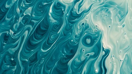 Obraz premium Abstract Teal Swirl Paint Texture Background