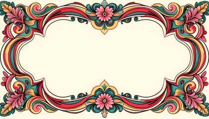 abstract frame and card template using ornament pattern with geometrical shapes design background 