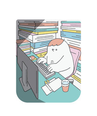 大量の仕事に極限まで追い込まれた人