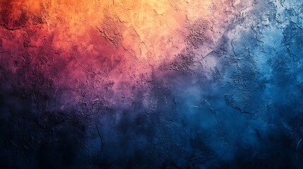 Fototapeta premium Abstract textured background with warm and cool color gradients.