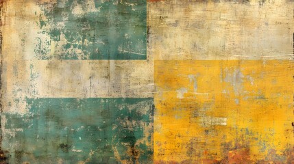 Abstract Green Yellow Beige Grunge Texture Background