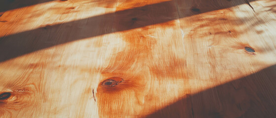 Rustic wooden table texture with natural light showcasing warm tones and detailed grain