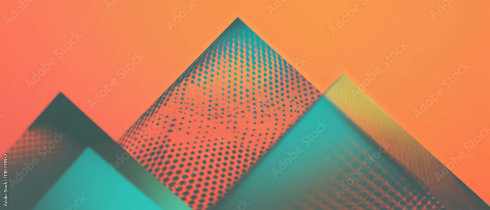 Poster geometric shapes create a modern and minimalist banner template for creative projects
