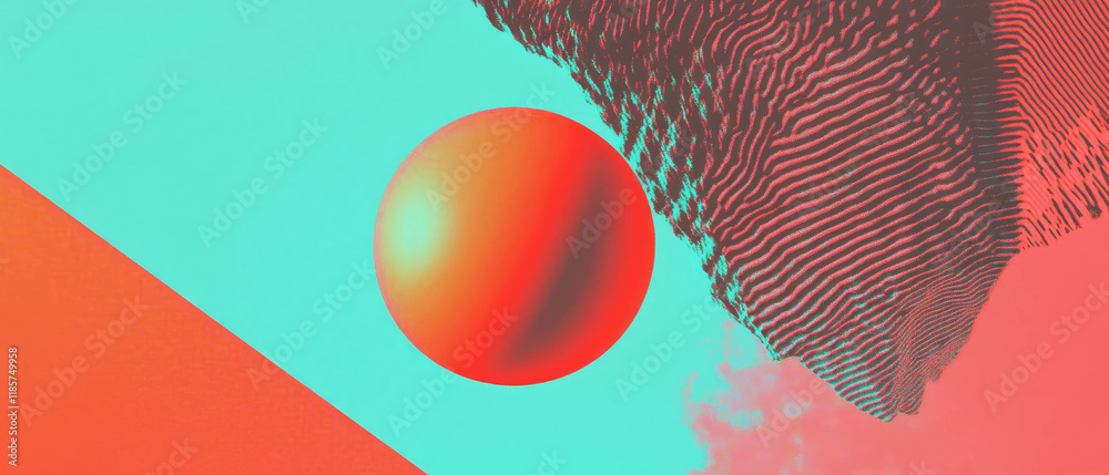 Poster Modern and abstract banner template featuring subtle geometric patterns and centered design