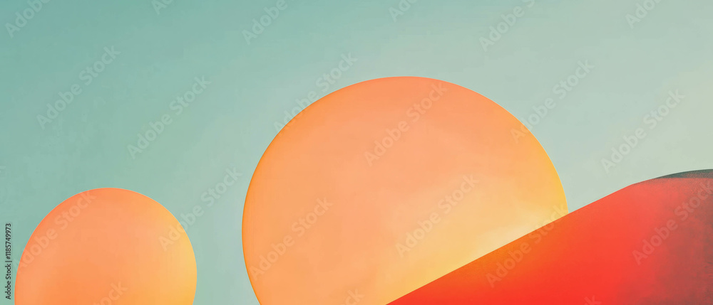 Poster Modern minimalist banner template featuring subtle geometric shapes in a clean layout