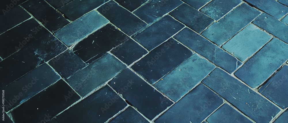 Poster black diamond tiles create bold graphic patterns with contrasting grout