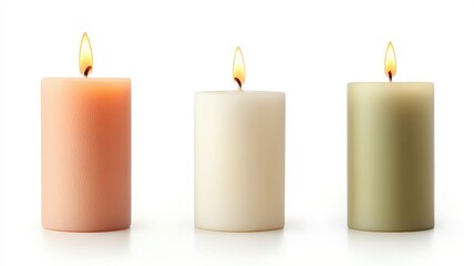 Elegant Set of Pillar Candles for Cozy Ambiance and Relaxation in Home Decor