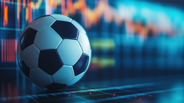 Soccer ball representing sports betting and stock market investment