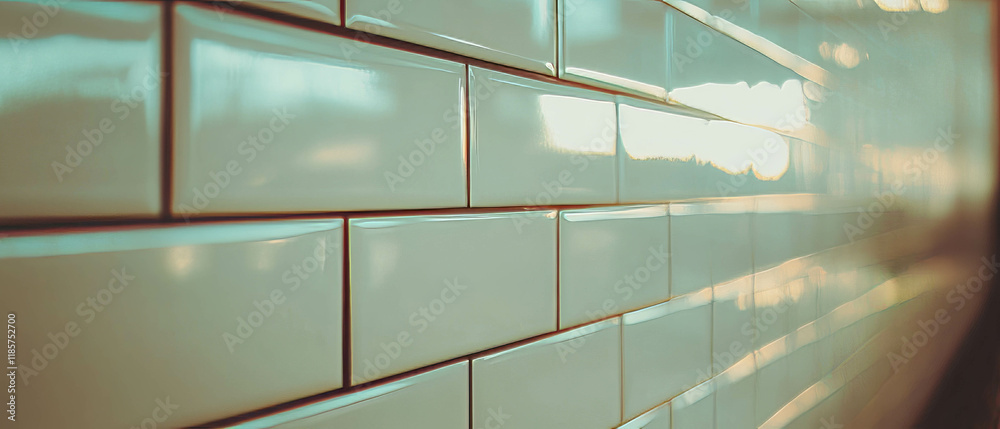 Poster cream subway tiles with dark grout create a vintage-inspired ambiance in modern spaces