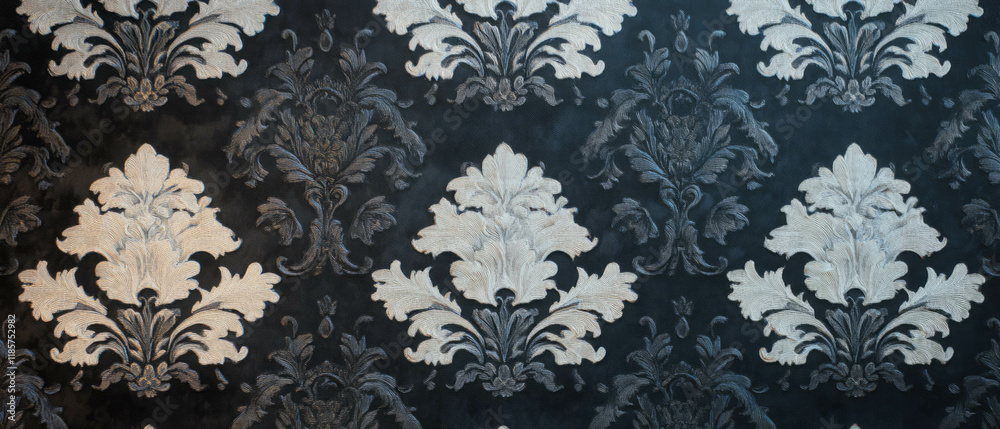 Poster elegant damask pattern with subtle texture for classic decor and design inspiration