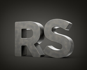 Rupee Rs Currency Symbol Made Of Gray Smooth Cast Iron Modern Design 3d Illustration