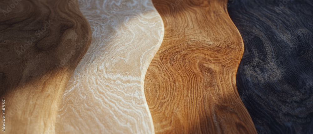 Poster faux wood grain texture showing rustic and natural patterns in earthy tones