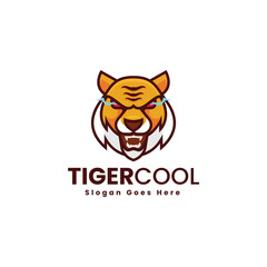 Tiger Cool Simple Mascot Logo