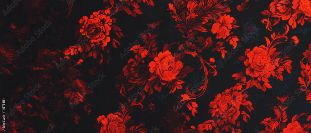 Aufkleber rich floral damask patterns create an ornate and classic background design