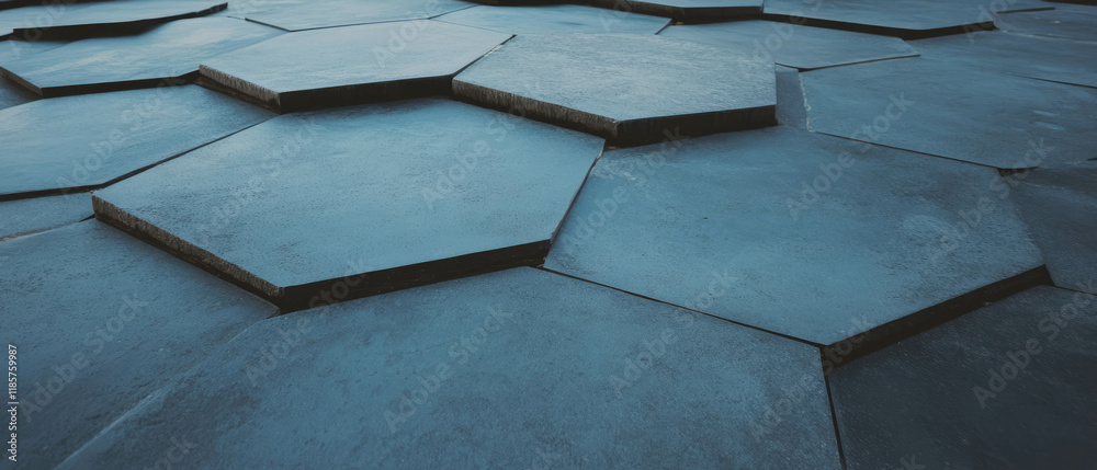 Aufkleber Modern geometric background with grey hexagonal tiles and subtle pattern design