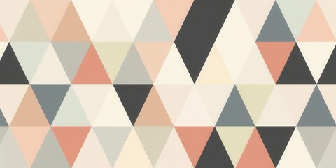 A geometric pattern featuring triangles in soft pastel colors.