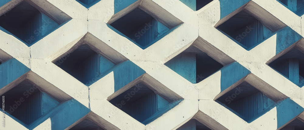 Aufkleber geometric design featuring interlocking squares in modern minimalist pattern