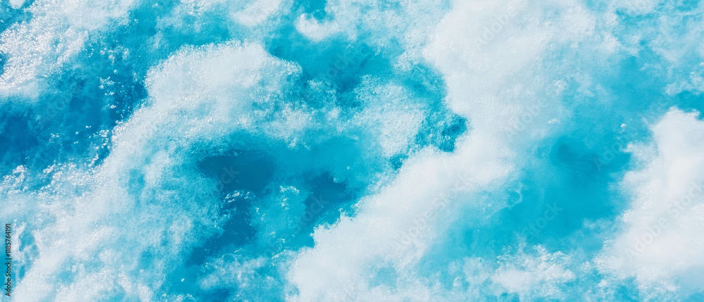 Poster calm light blue sky with soft clouds creating a peaceful background