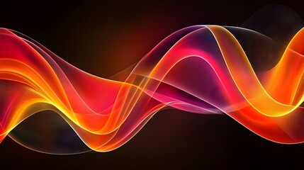 Obraz premium Abstract Red Orange Yellow Wave Flow Design