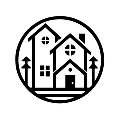 house icon illustration white Backgorund