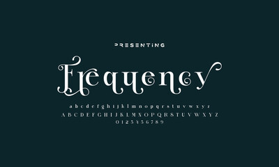 Elegant Font Uppercase Lowercase and Number. Classic Lettering Minimal Fashion Designs. Typography modern serif fonts regular decorative vintage concept. vector illustration