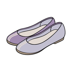 ballet flats vector icon, footwear vector illustration - simple illustration of ballet flats perfect for logos, and footwear-themed designs.