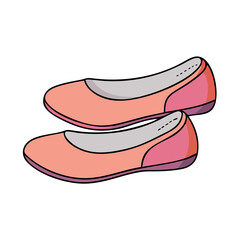 ballet flats vector icon, footwear vector illustration - simple illustration of ballet flats perfect for logos, and footwear-themed designs.