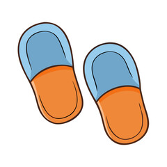 slippers vector icon, footwear vector illustration - simple illustration of slippers perfect for logos, and footwear-themed designs.