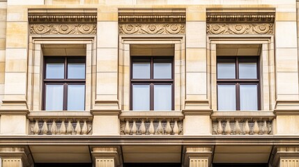 Fototapeta premium Federal Reserve building facade standing strong and secure, symbolizing economic stability and the central role of financial institutions in modern society.