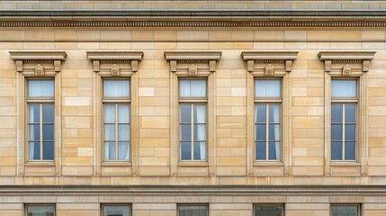 Federal Reserve building facade standing strong and secure, symbolizing economic stability and the central role of financial institutions in modern society.