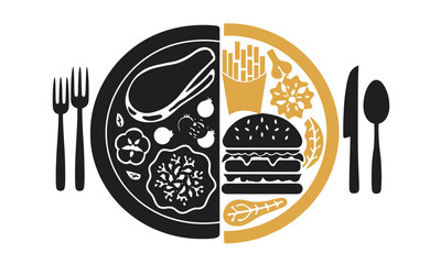 Keto Healthy Food Vector art