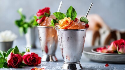 Elegant silver mint julep cups perfect for sophisticated gatherings and classic Southern celebrations.