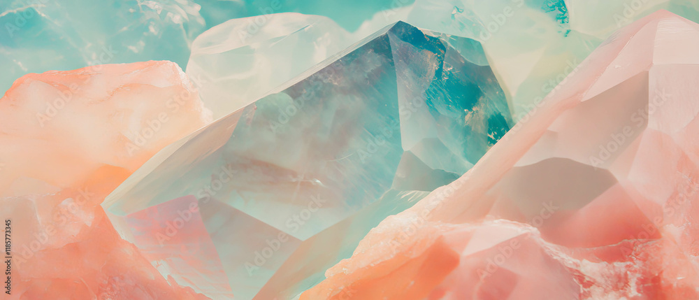 Poster captivating soft pastel diamonds with a delicate geometric background design