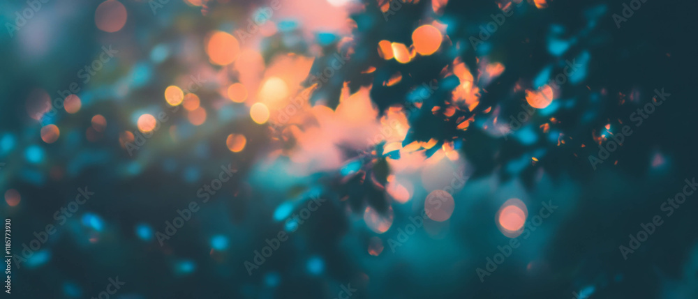 Aufkleber Soft gradient background creating a tranquil and peaceful ambiance in cool tones