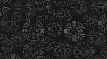 Abstract Circular Design: A Monochromatic Symphony of Concentric Circles