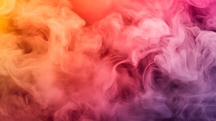 Fototapeta premium Abstract Colorful Smoke Swirling Vapor Red Orange Pink Purple Hues