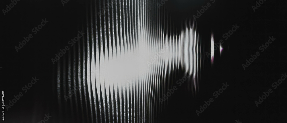Poster subtle textures with thin vertical lines create a minimalist aesthetic in black and white