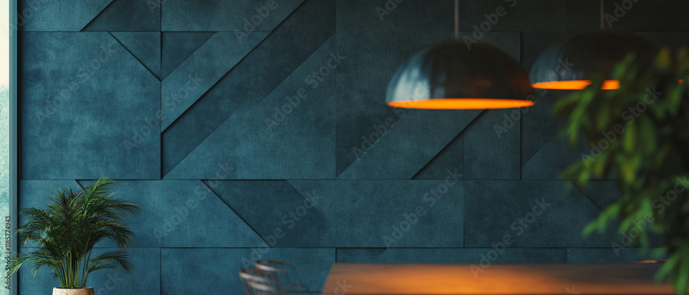 Poster modern wallpaper with subtle texture and tiny geometric shapes enhances interior design
