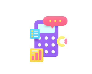 Accounting banking analyzing financial budget checking 3d icon realistic vector illustration. Finance management expenses earnings analysis economic debit credit deposit savings managing
