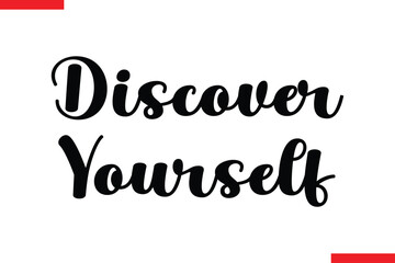 Discover Yourself Travel saying typography text