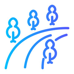 highway Line Gradient Icon