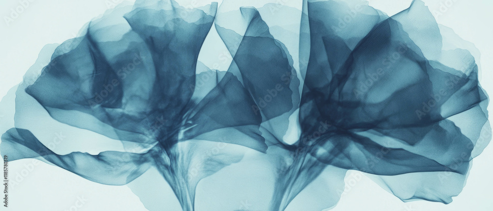 Poster X-ray view of carnation petals showing intricate structure and ruffled edges