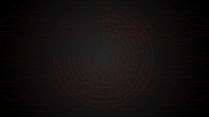 Abstract Technology Circuit Board Background with Code