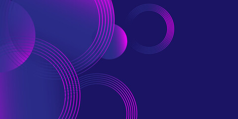 Abstract shining circle lines on blue background. purple dotted halftone abstract background elegant circle shape. For advertisement, sale banner, branding, brochure, flier, presentation slide show