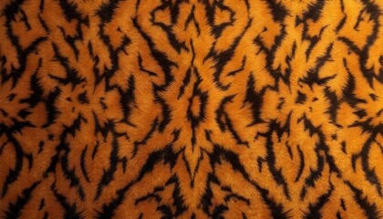 Fototapeta premium A seamless fabric adorned with a captivating black and brown tiger print that resembles the natural fur of a tiger
