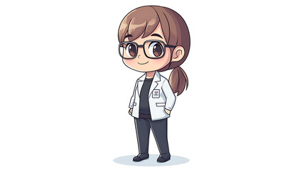 Adorable Cartoon Doctor Illustration
