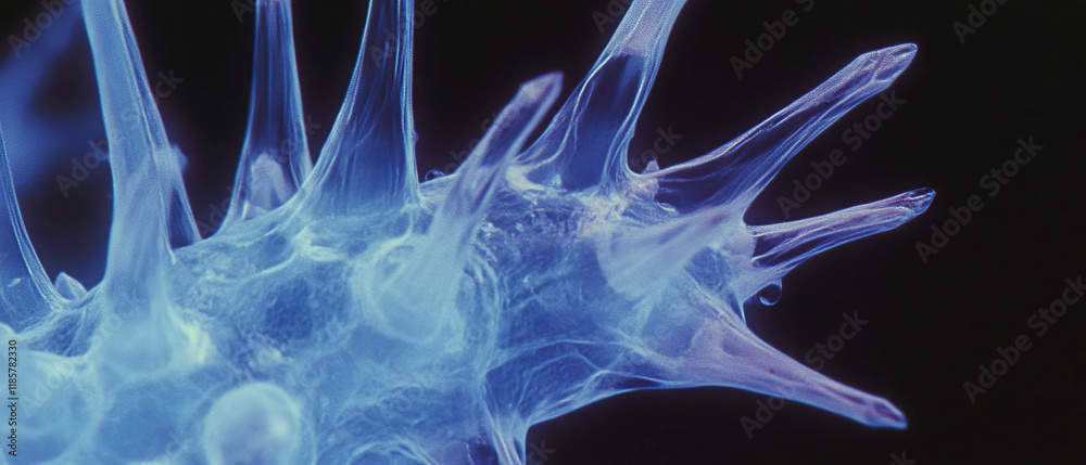 Poster x-ray view of sea urchin spines showcasing sharp points and radial symmetry