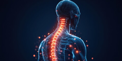 Human Spine Anatomy Illustration