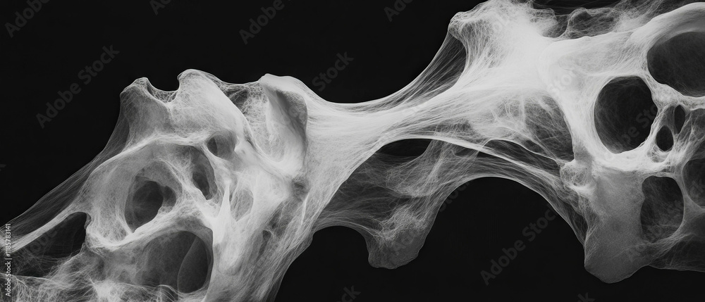 Aufkleber exploring abstract forms in x-ray textures with irregular shapes and organic designs