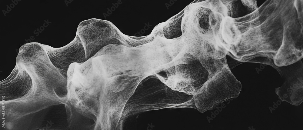 Aufkleber exploring organic forms through x-ray texture of irregular shapes and abstract designs